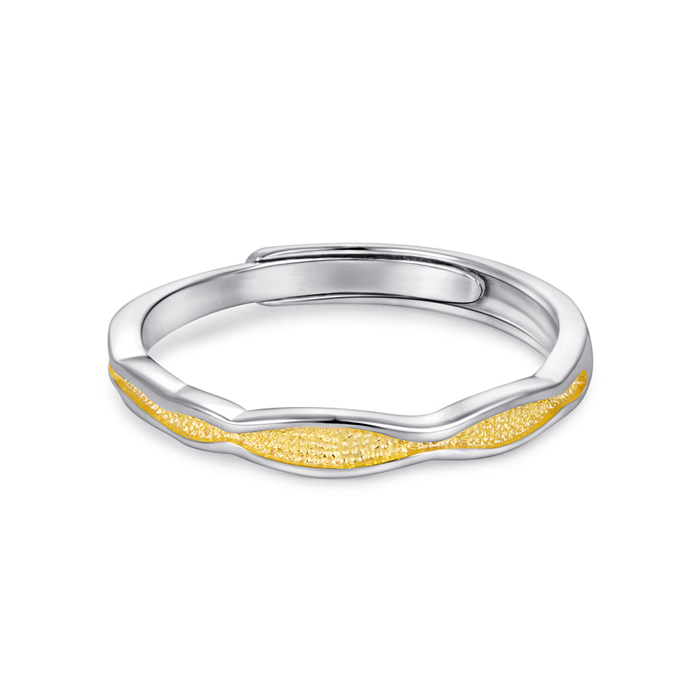 Yellow & Silver Couple Rings