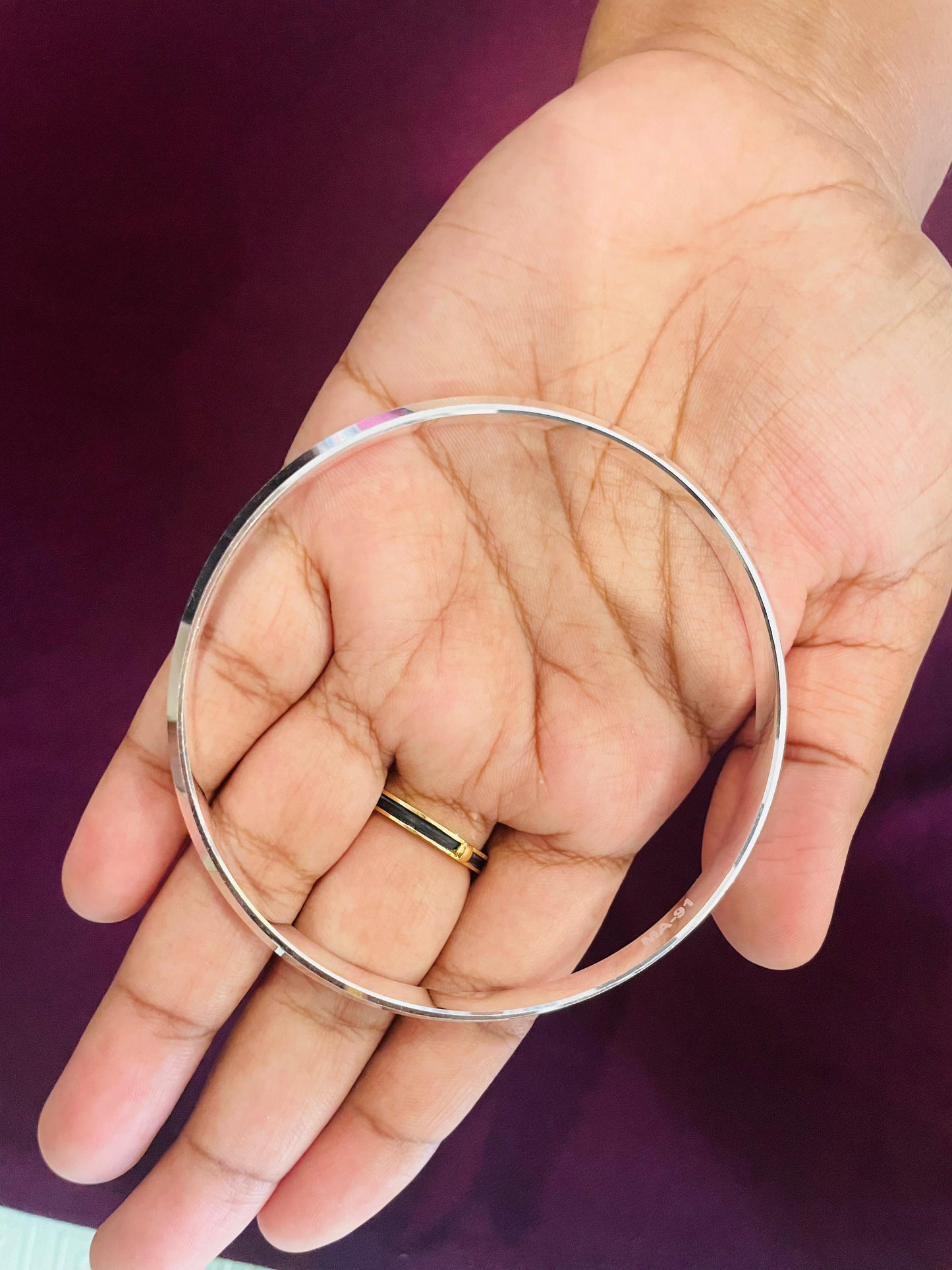 Plain Silver Kada (Bangle Style Bracelet) for Men