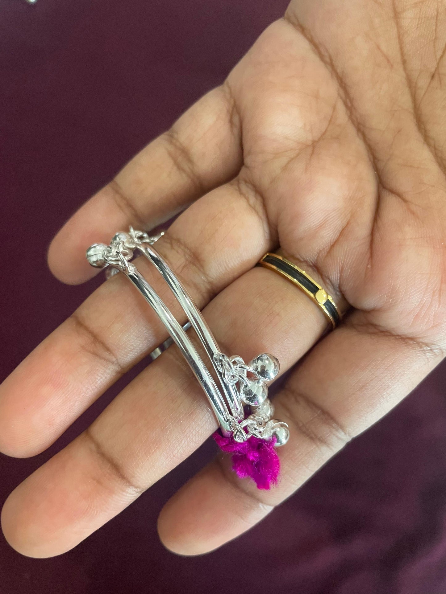 Silver Bracelets for Kids (Trishul Style)