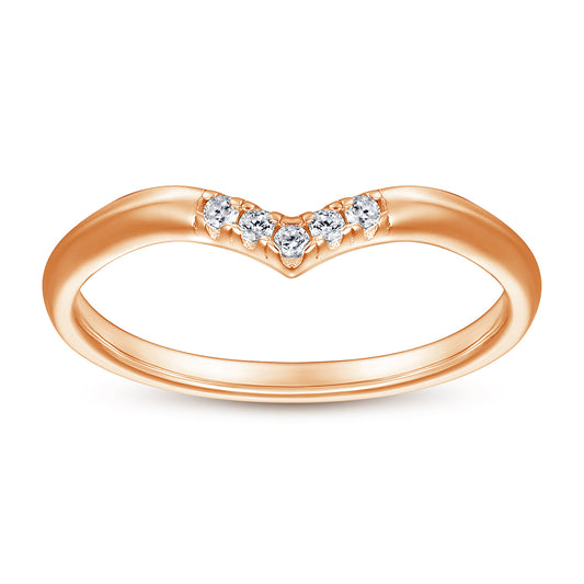 Rhodium Plated Silver Ring with Tiny CZ Diamonds