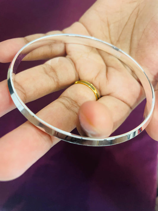 Plain Silver Kada (Bangle Style Bracelet) for Men