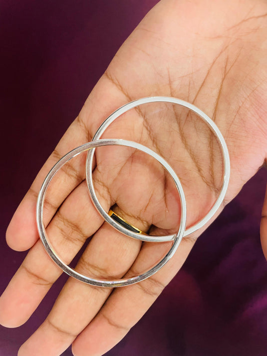 Plain Silver Bangles for Kids (1 Piece)