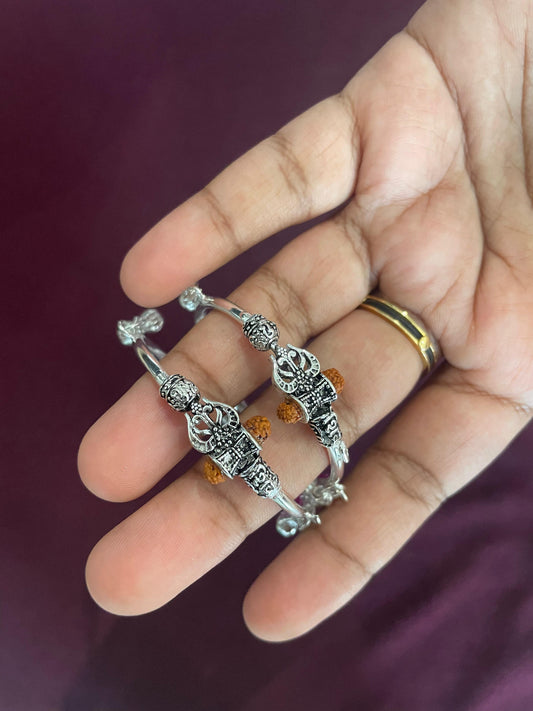 Silver Bracelets for Kids (Trishul Style)