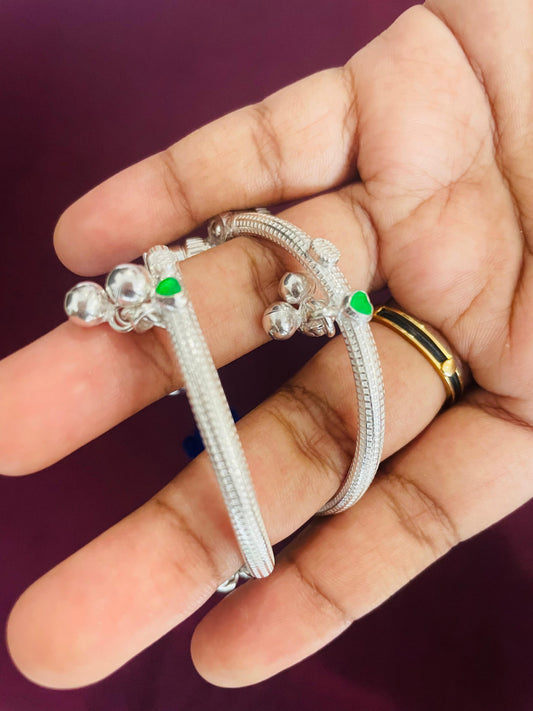 Silver Anklet for Kids (Bangle Style)