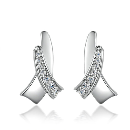Sleek Ribbon Shaped Earrings