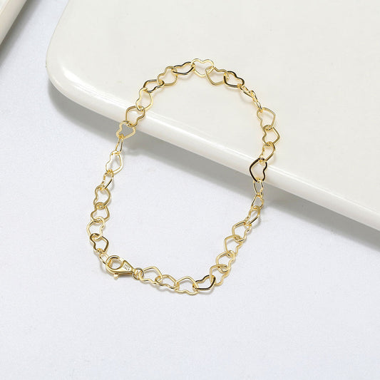 Gold Plated Love Link Bracelet